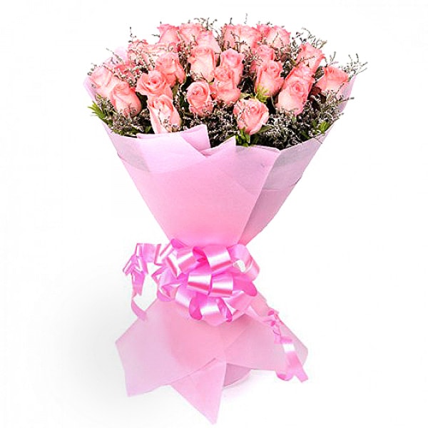 pink roses bunch